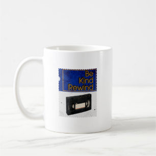 Taza De Café Rebobina VHS Retro Sé Amable