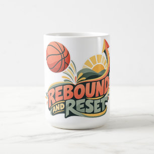 Taza De Café Rebote y Reinicio Baloncesto Amanecer