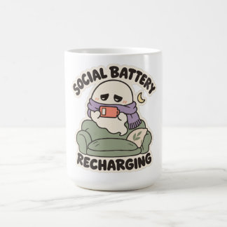Taza De Café Recarga de Batería Social Introvertido Fantasma Ac