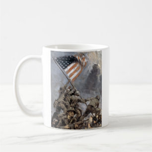 Taza De Café Recaudación de banderas en el Monte Suribachi, Iwo
