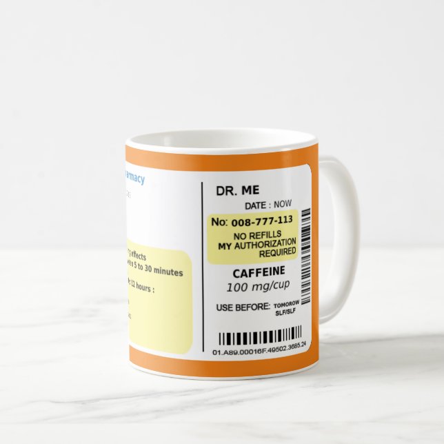 Taza De Café Receta Café personalizado (Anverso derecho)