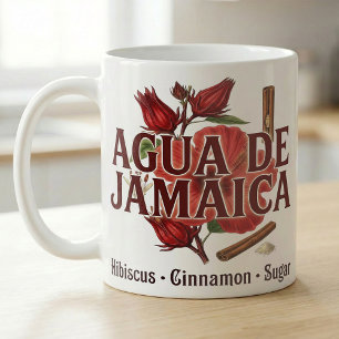 Taza De Café Receta de Agua Fresca de Agua de Jamaica Hibisco