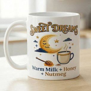 Taza De Café Receta de bebida para dormir lunar con miel y nuez
