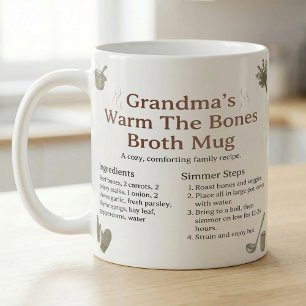 Taza De Café Receta de Caldo de Huesos de la Abuela para Calent