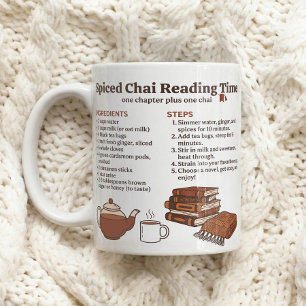 Taza De Café Receta de Chai Ritual con Especias para Leer