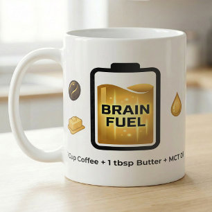 Taza De Café Receta de Keto Coffee Brain Fuel