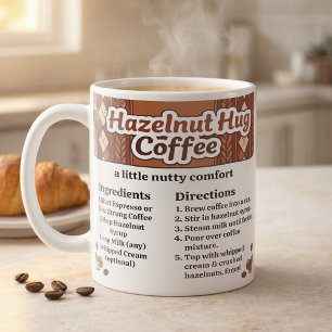 Taza De Café Receta de Latte con Avellana y Café, Cómodo Confor