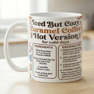 Taza De Café Receta de Latte de Caramelo Caliente Acogedor
