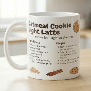 Taza De Café Receta de Latte de Galleta de Avena Dulce