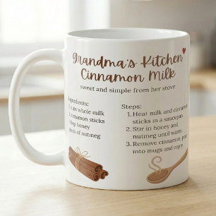 Taza De Café Receta de Leche con Canela de la Abuela, Receta Cá