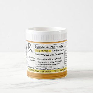 Taza De Café Receta de Personalizable de café Mug RX