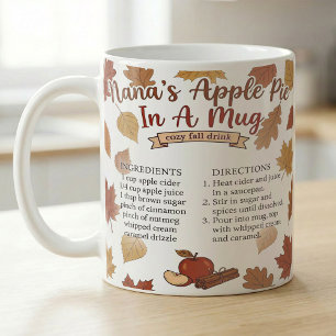 Taza De Café Receta de Tarta de Manzana de Otoño de la Abuela 