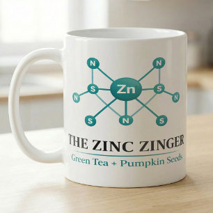 Taza De Café Receta de té verde con humor científico de zinc