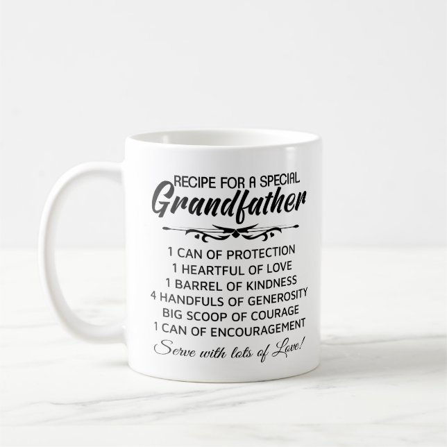 Taza De Café Receta de un abuelo especial - Abuelo Mug (Izquierda)