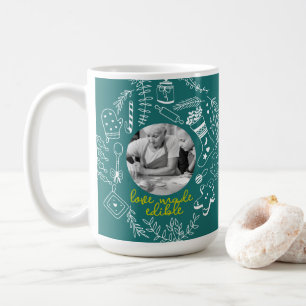 Taza De Café Receta Familiar de Repostería Navideña Verde Foto