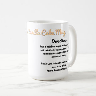 Taza De Café Receta personalizada de pastel de vainilla Mug