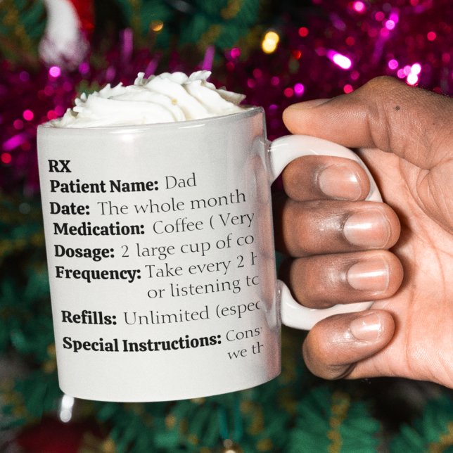 Taza De Café Receta RX Para Navidades Sobrevivientes (Subido por el creador)