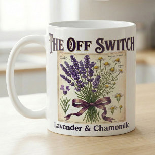 Taza De Café Receta vintage de hierbas de lavanda y manzanilla 