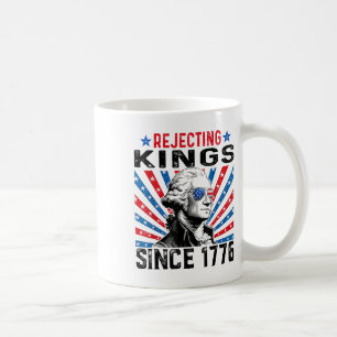 Taza De Café Rechazando Reyes Desde 1776 Bandiera De Estados Un