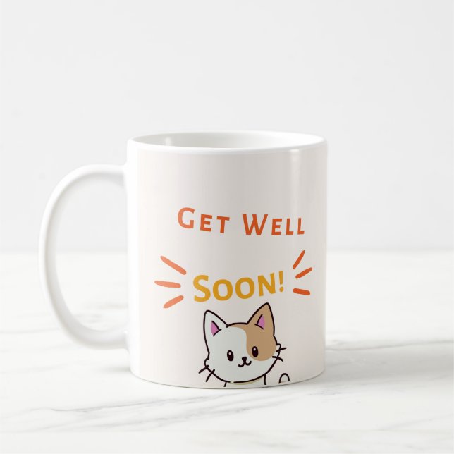 Taza De Café Recibir pronto un mensaje con un gato lindo (Izquierda)