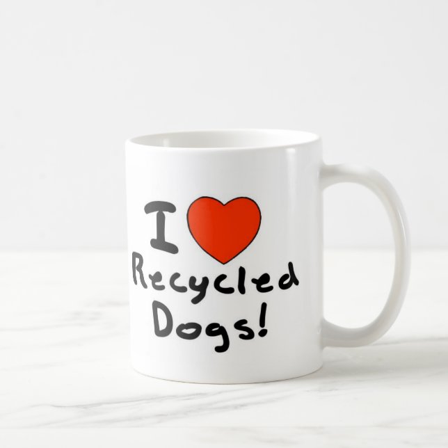 Taza de café reciclada del perro (Derecha)