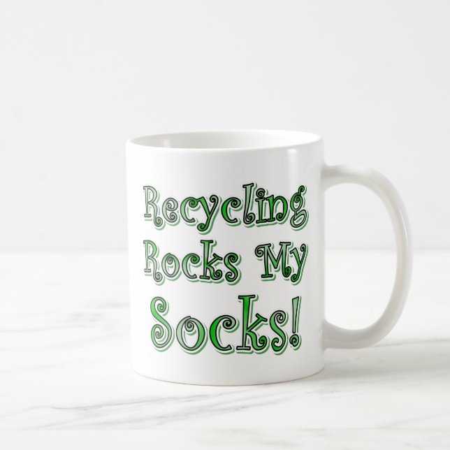 Taza De Café Reciclando piedras en mis calcetines (Derecha)