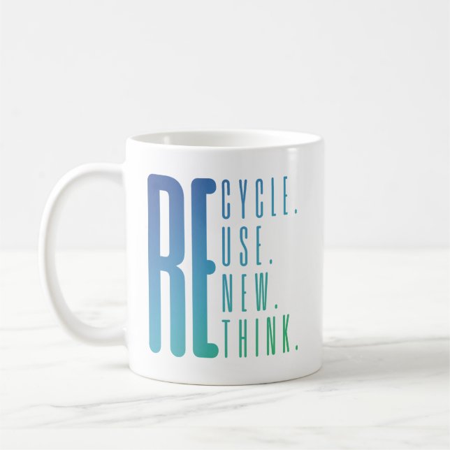 Taza De Café Reciclar reutilizar repensar (Izquierda)