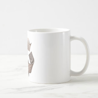 Taza De Café Reciclar símbolo en blanco