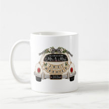 Recién Casados Coche Vintage Personalizado Año de 