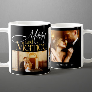 Taza De Café Recién Casados Feliz Navidad 3 Fotos Navidad