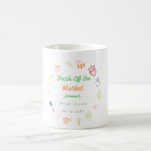 Taza De Café Recién Salido Del Mercado Novia Dibujada a Mano