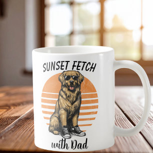 Taza De Café Recogida al atardecer/ Retriever de oro
