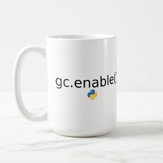 Taza De Café recolector de elementos no utilizados en Python (Izquierda)