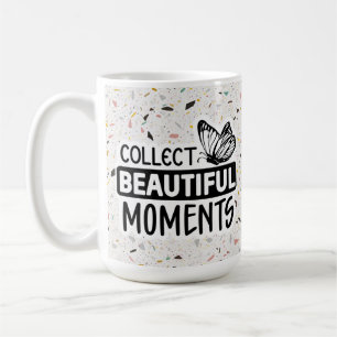 Taza De Café Recopilar momentos hermosos - Cotización Inspirado