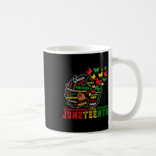 Taza De Café Recordando a mis antepasados Juneteenth Celebra Bl