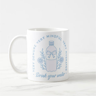 Taza De Café Recordatorio de agua de bebida hidratada cita esté