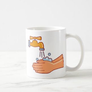 TAZA DE CAFÉ RECORDATORIO DE SALUD DE LIMPIEZA DE LAVADAS DE MA