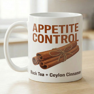 Taza De Café Recordatorio de Té de Canela para Control de Apeti