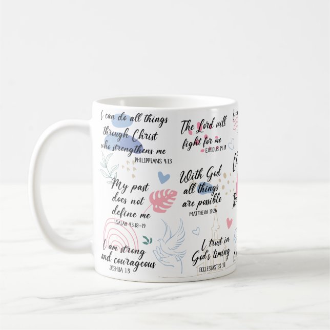 Taza De Café Recordatorios del diario cristiano (Izquierda)
