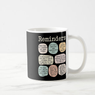 Taza De Café Recordatorios Psicología Conciencia sobre la Salud