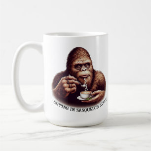 Taza De Café Recorriendo el estilo Sasquatch