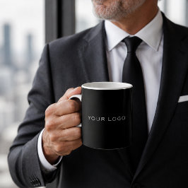 Taza de café rectangular con logotipo de empresa n