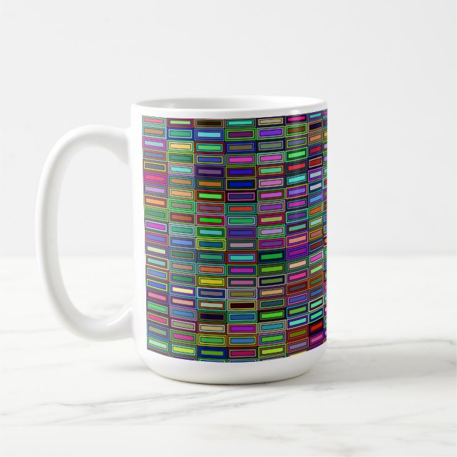 Taza De Café Rectángulos anidados 15oz Mug (Izquierda)