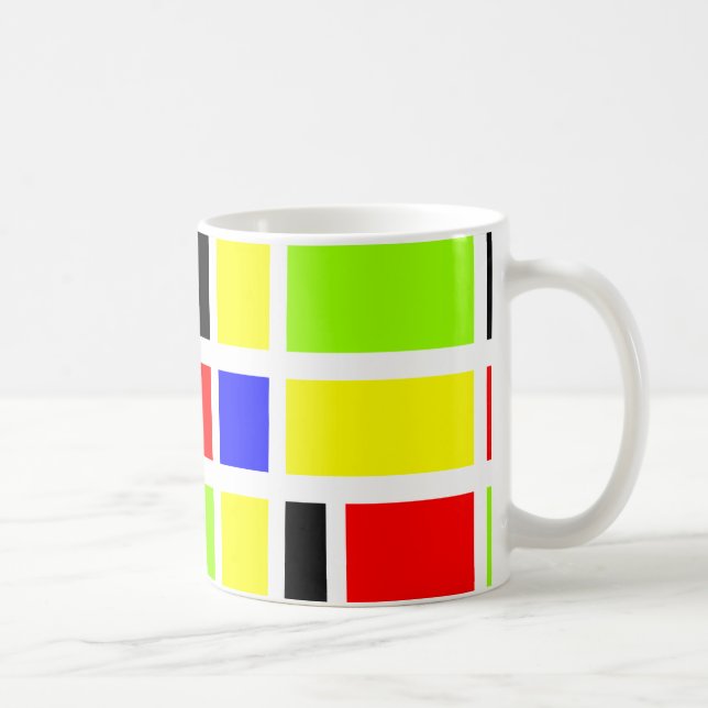Taza De Café Rectángulos coloridos 03 (Derecha)
