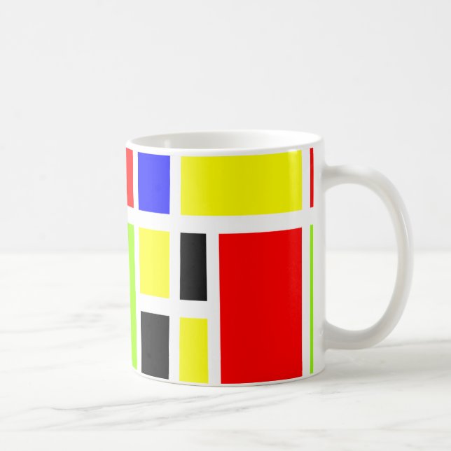 Taza De Café Rectángulos coloridos 04 (Derecha)