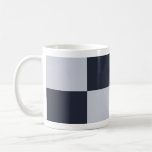 Taza De Café Rectángulos de la marina y los grises