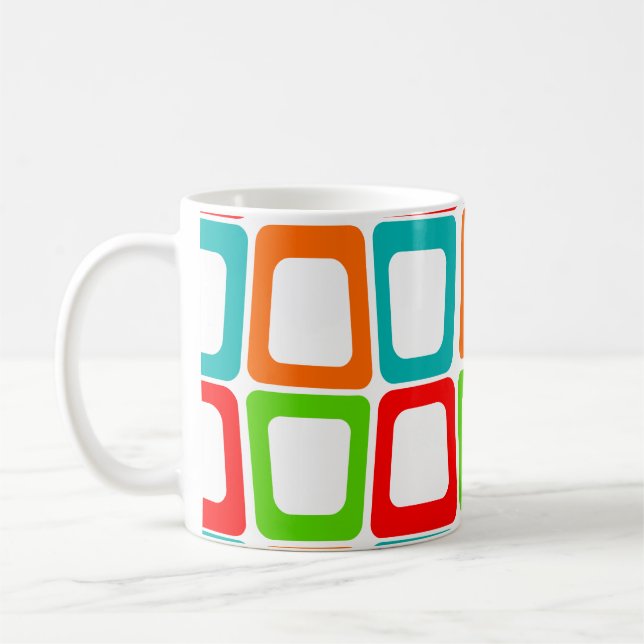 Taza De Café Rectángulos desgastados Café Mug (Izquierda)