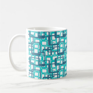 Taza De Café Rectángulos modernos abiertos a mediados del siglo