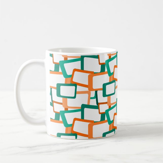 Taza De Café Rectángulos modernos de mediados del siglo (Izquierda)