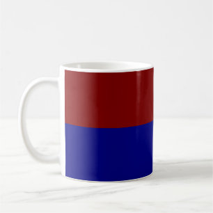 Taza De Café Rectángulos rojo y azul oscuro